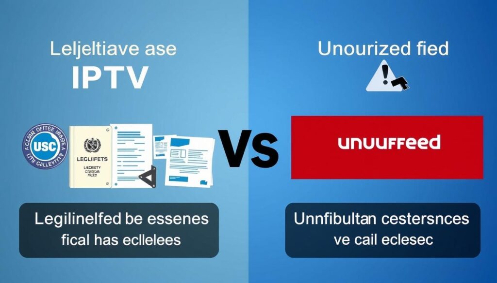 Legal IPTV services vs unauthorized streaming comparison