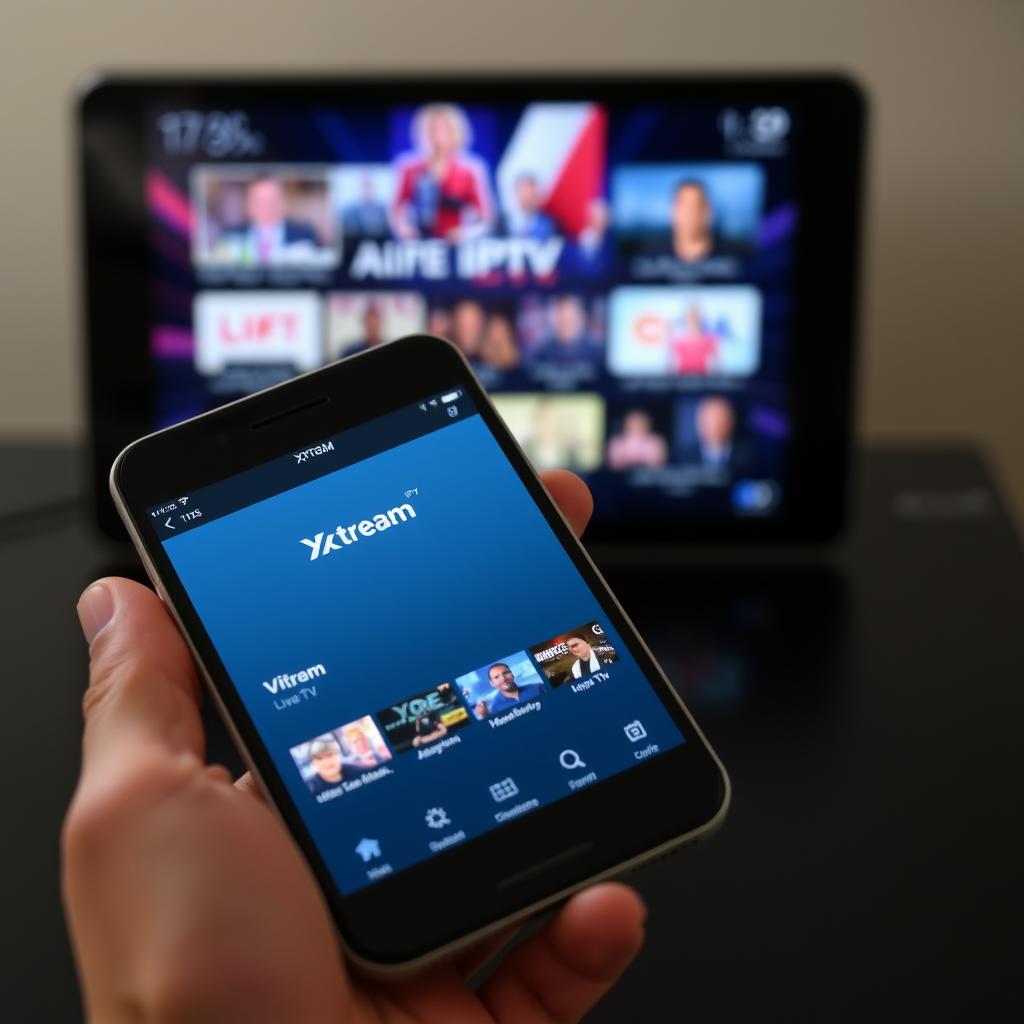 Mobile devices running Xtream IPTV applications